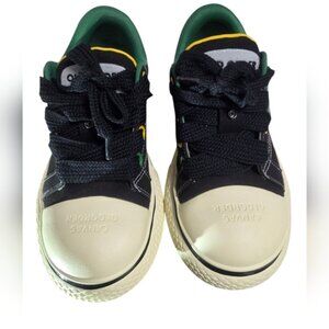 Old Order X AFGK Canvas Black and Cream Low-Top Sneakers